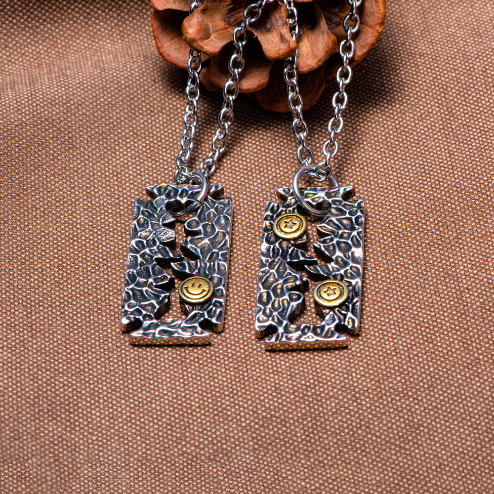 "Your value doesn't decrease based on someone's inability to see your worth." Razor-Blade Necklace