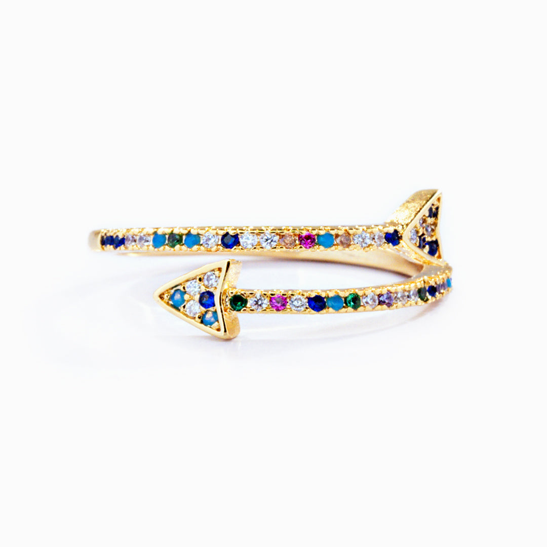 "When nothing goes right, just go left" Adjustable Ring