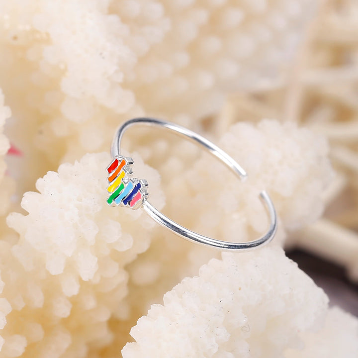 To My Daughter "Never lose hope." Rainbow Ring