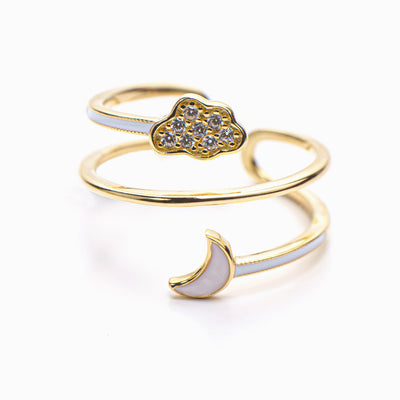To My Daughter "You always brighten my days" Moon Ring