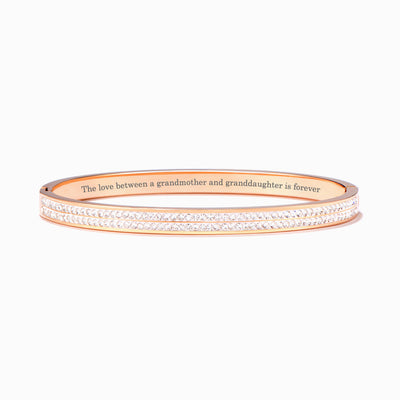 To My Granddaughter "The love between a grandmother and granddaughter is forever" Diamond Bracelet