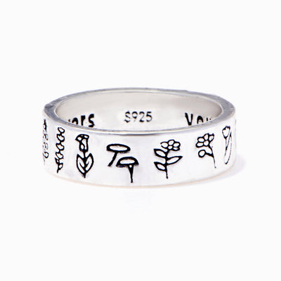 To My Daughter "You belong among the wildflowers" Flowers Ring