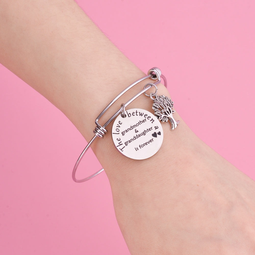 To My Granddaughter "Deeply rooted" Pendant Bracelet