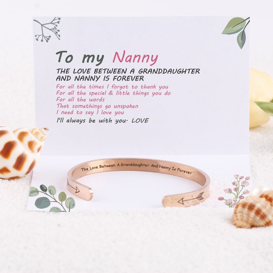 To My Nanny "The Love Between A Granddaughter And Nanny Is Forever" Bracelet - SARAH'S WHISPER