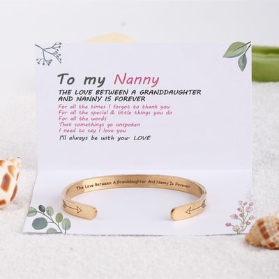 To My Nanny "The Love Between A Granddaughter And Nanny Is Forever" Bracelet - SARAH'S WHISPER