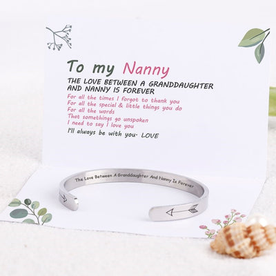 To My Nanny "The Love Between A Granddaughter And Nanny Is Forever" Bracelet - SARAH'S WHISPER