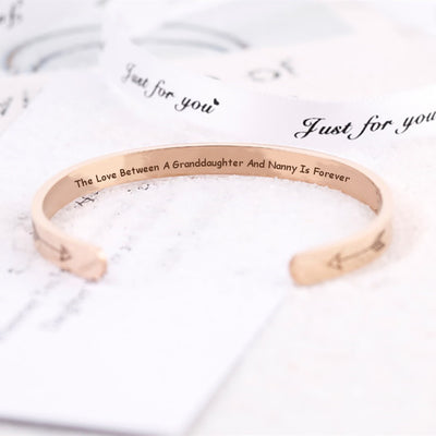 To My Nanny "The Love Between A Granddaughter And Nanny Is Forever" Bracelet - SARAH'S WHISPER