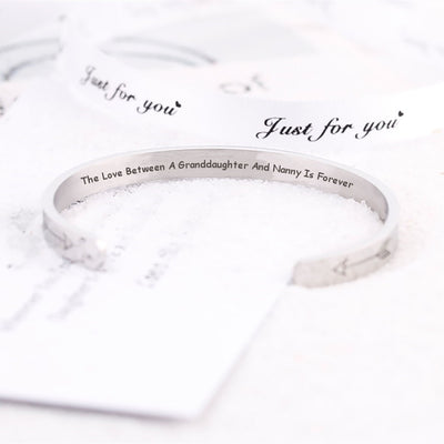 To My Nanny "The Love Between A Granddaughter And Nanny Is Forever" Bracelet - SARAH'S WHISPER