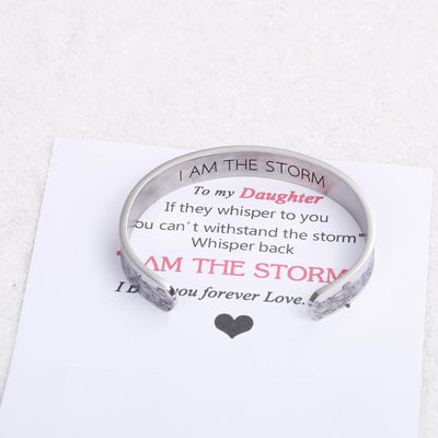 To my Daughter "I AM THE STORM" Ocean Wave Bracelet - SARAH'S WHISPER