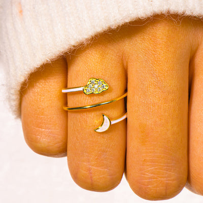 To My Daughter "You always brighten my days" Moon Ring
