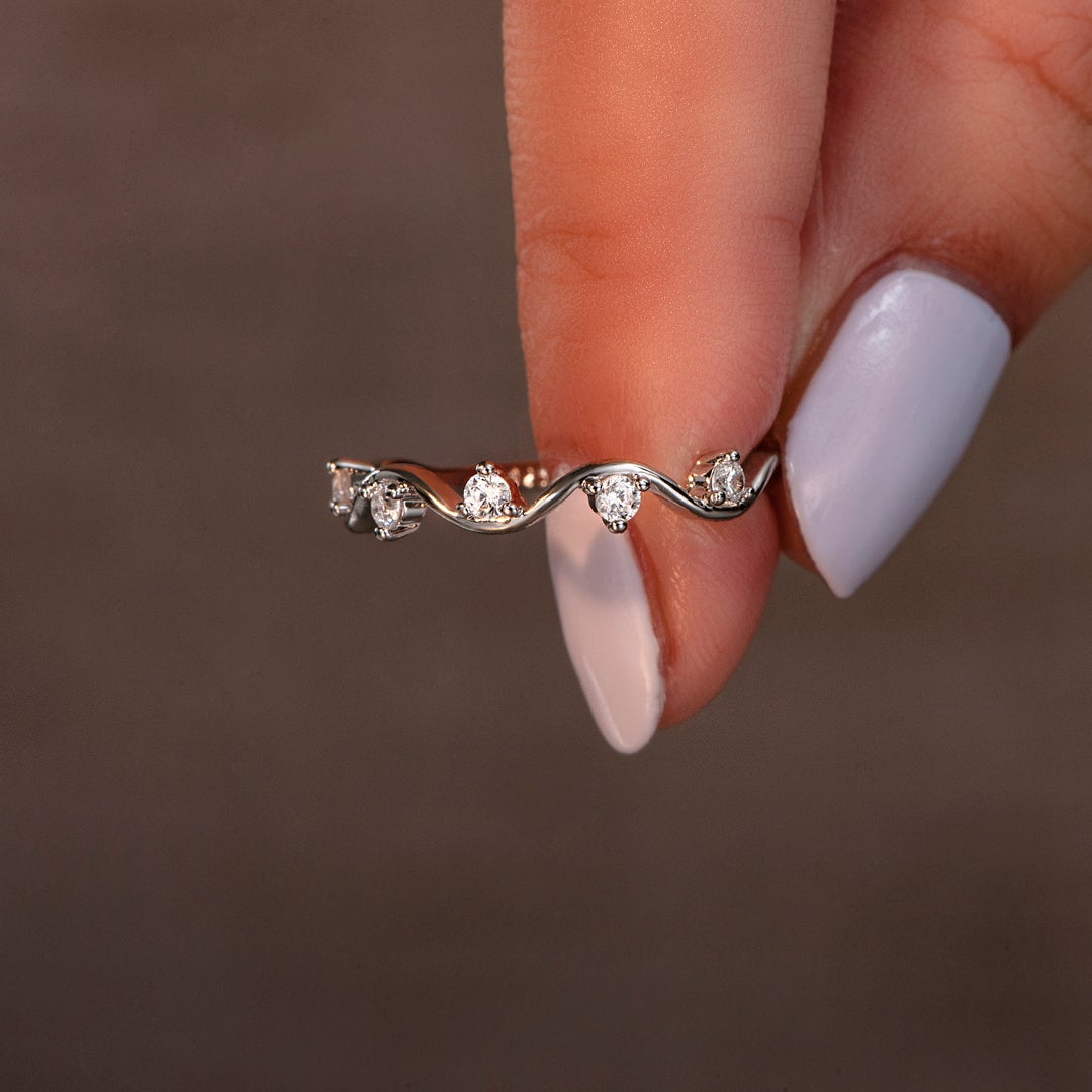 "I will be there for you through them all." Wave Ring