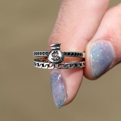 To My Granddaughter "You are blessed" Adjustable Moneybag Ring