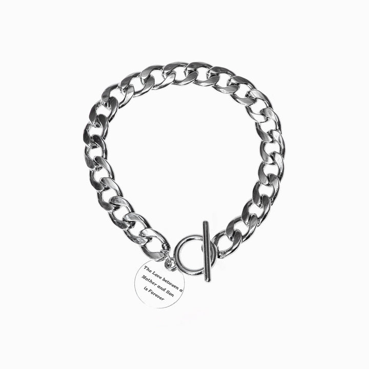 To My Son "The love between a son and mother is forever." Chain Bracelet