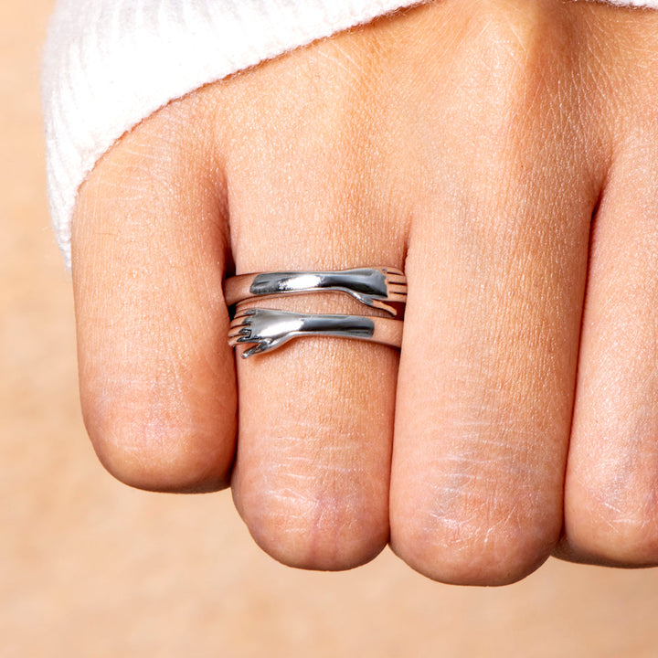 To My Granddaughter "Aways in my heart" Hug Ring