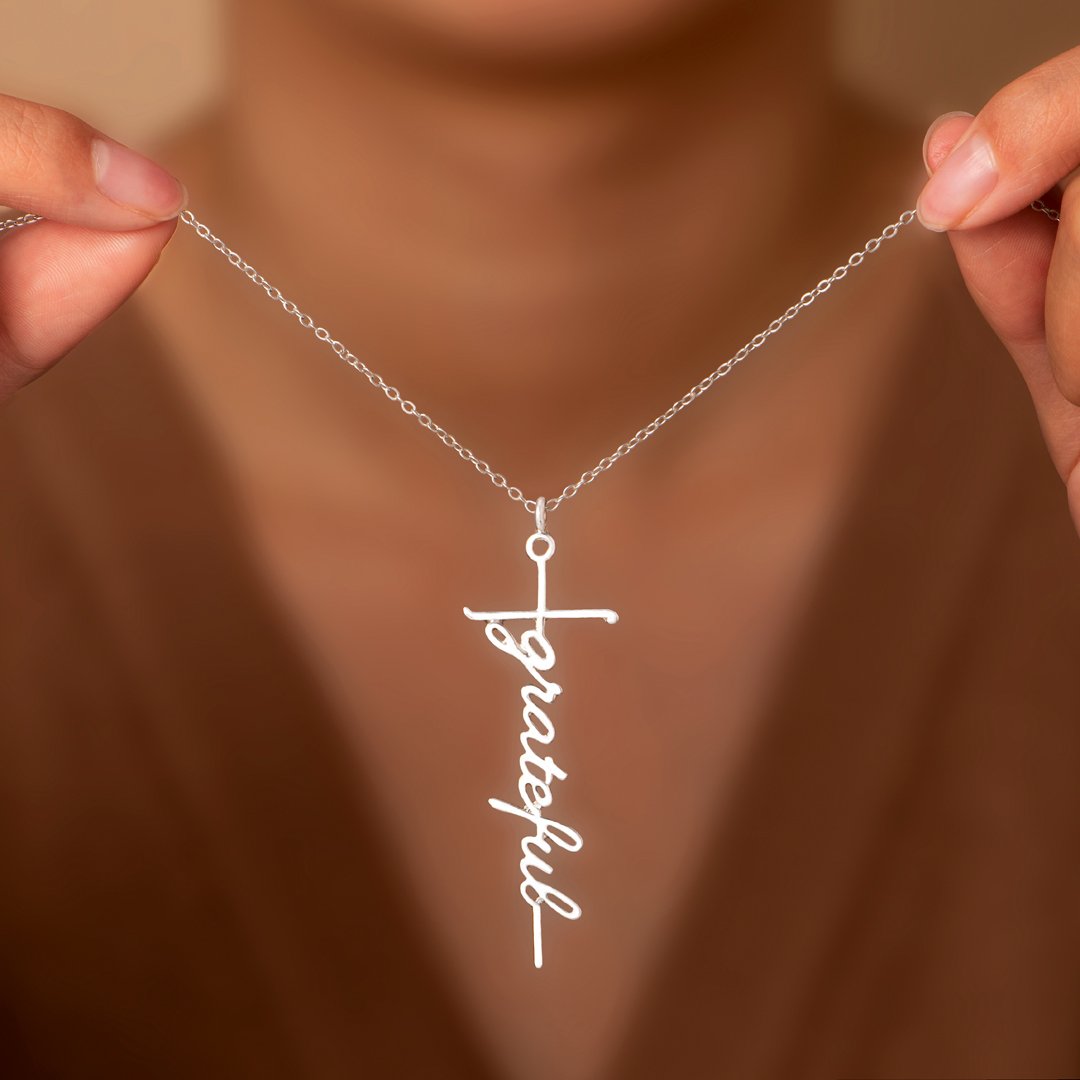 To my daughter "Pray and stay grateful through it. You are very special for me" necklace