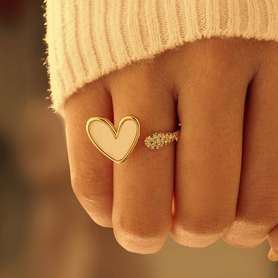 To My Mother "My heart melts from your warmth" Warm Heart Ring