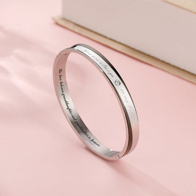To My Granddaughter "The love between granddaughter and grandmother is forever." Bracelet