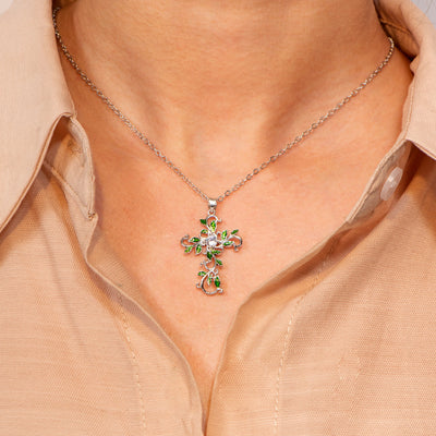 To My Daughter "Like a deeply rooted tree, you produce beautiful leaves wherever you go." Diamond Necklace