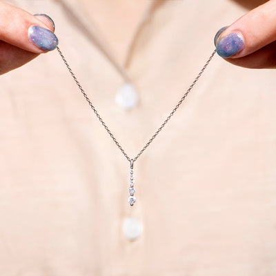 To My Daughter "If you want to be successful, remember these five points" Water Drop Diamond Necklace