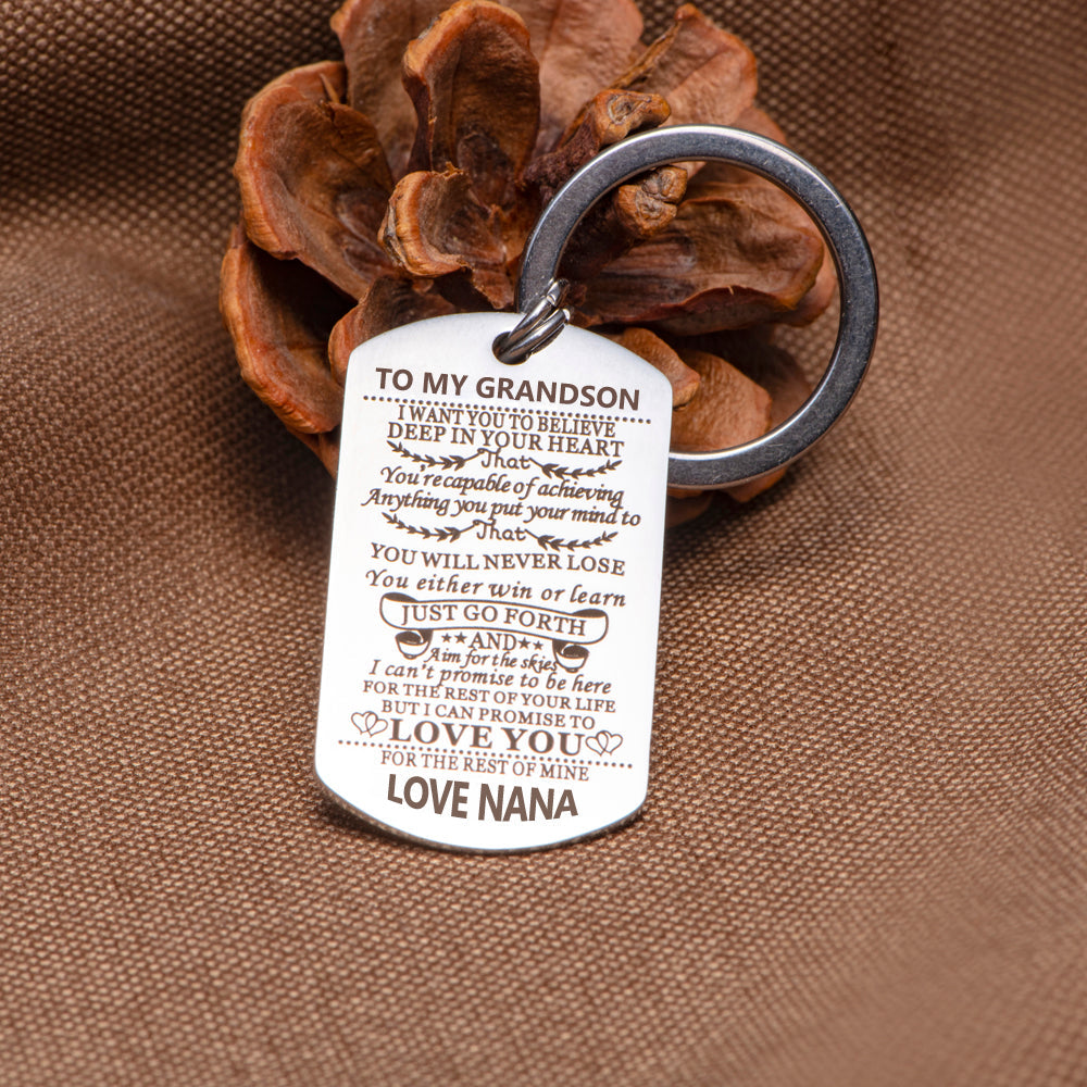 To My Grandson "Forever Love" Key Ring