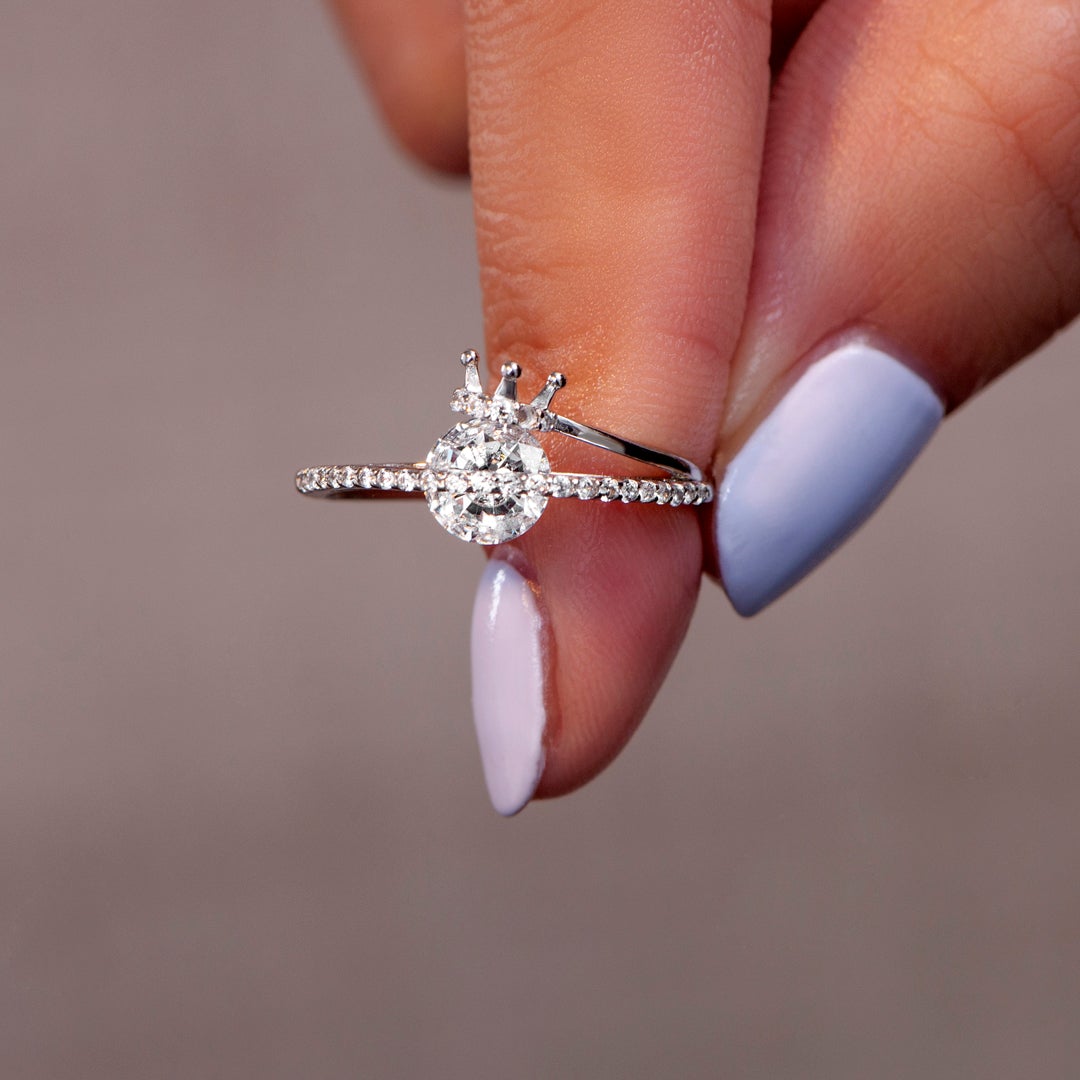 To My Daughter "Straighten that crown" S925 Sterling Silver Adjustable Ring