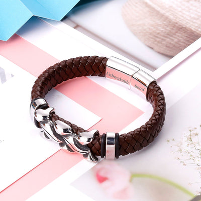 To My Son "The bond between a mother and son can never break." Steel Bracelet
