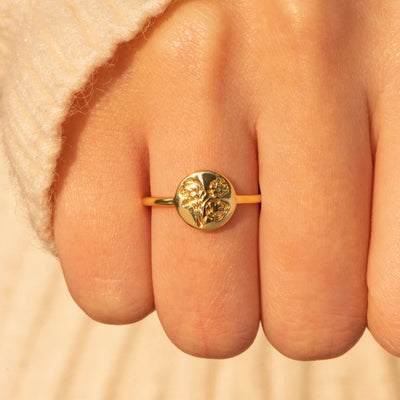 To My Mother "You deserve all the flowers" Flower Ring