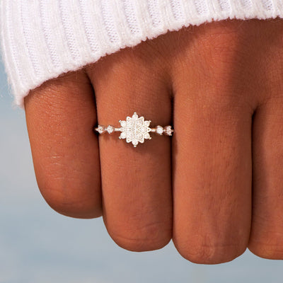 To My Daughter, "Follow Your Intuition. It Will Lead You In The Right Direction." Snowflake Diamond Ring