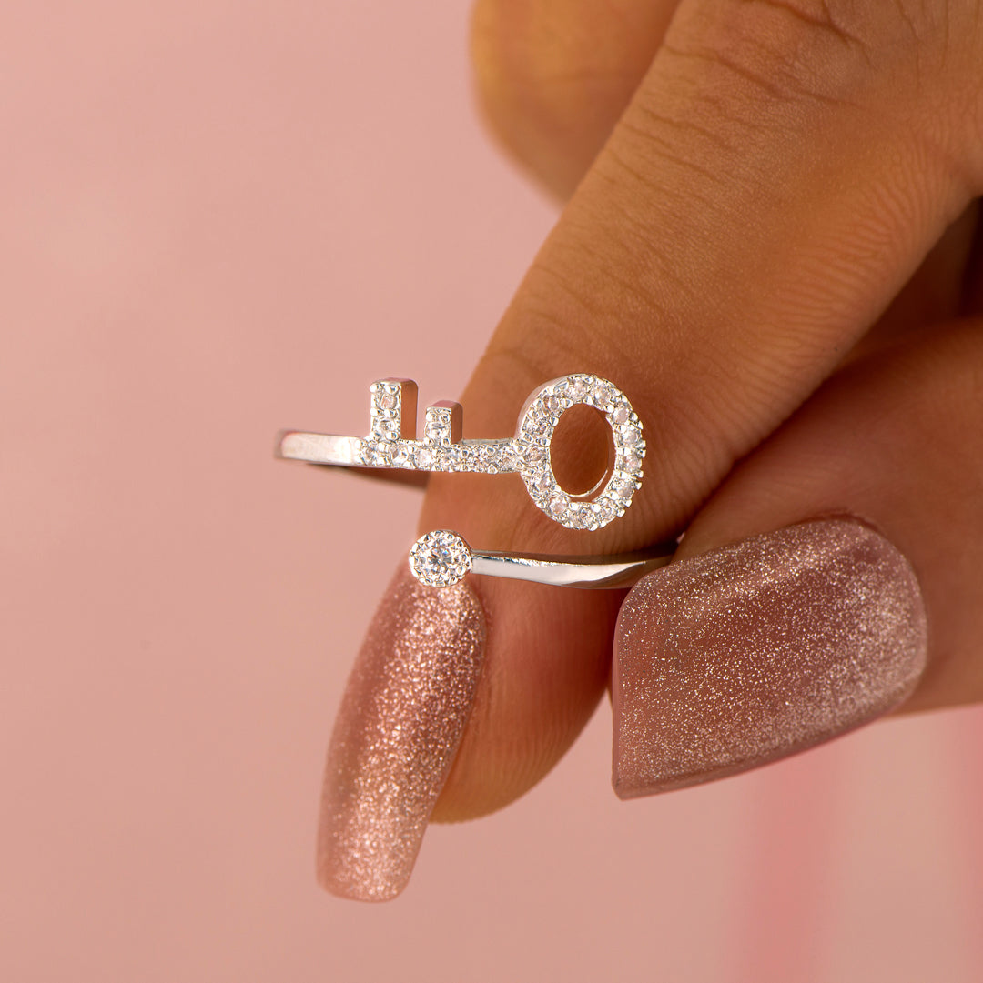 "You hold the key to a special place in my heart" Adjustable Ring