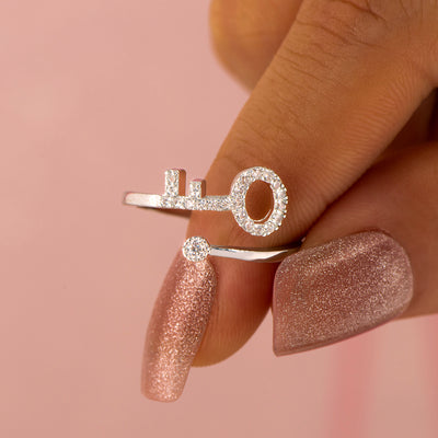"You hold the key to a special place in my heart" Adjustable Ring