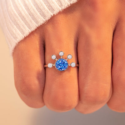 "Five points into your thoughts" Agate Sprout Ring