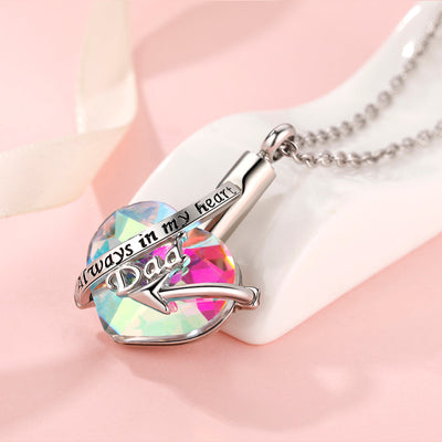 "Always in my heart" Heart Necklace