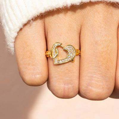To My Granddaughter "Always have you in my heart" Heart In Heart Ring