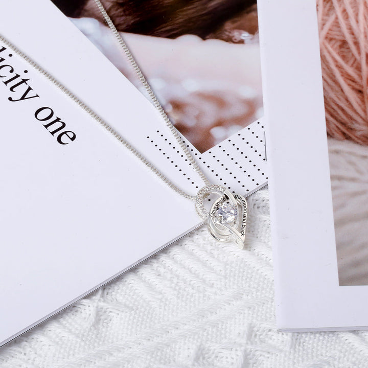 To My Granddaughter "Love you to the moon and back" Sweetheart Necklace