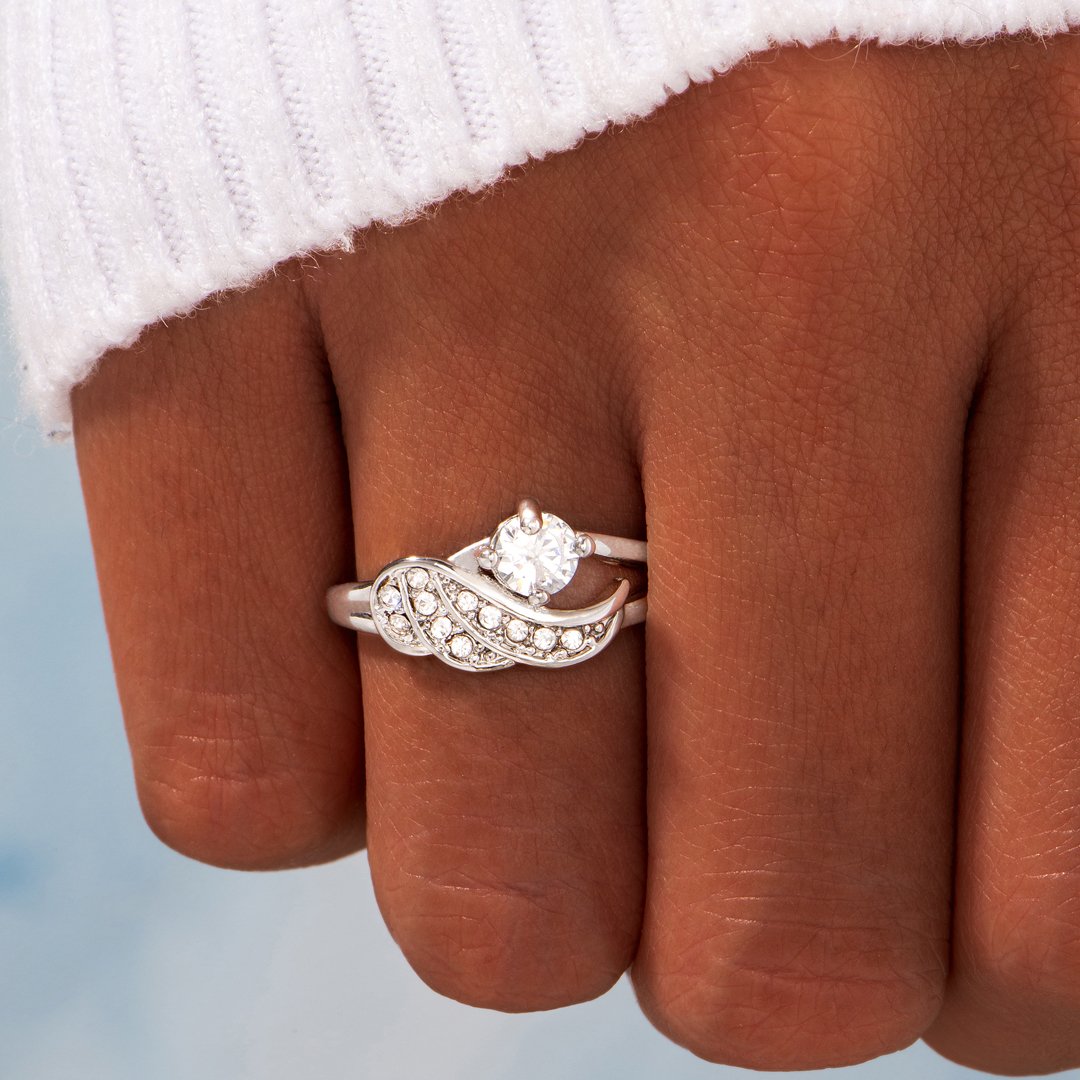 To my daughter "You are like an angel because Angels are always filled with love." Ring