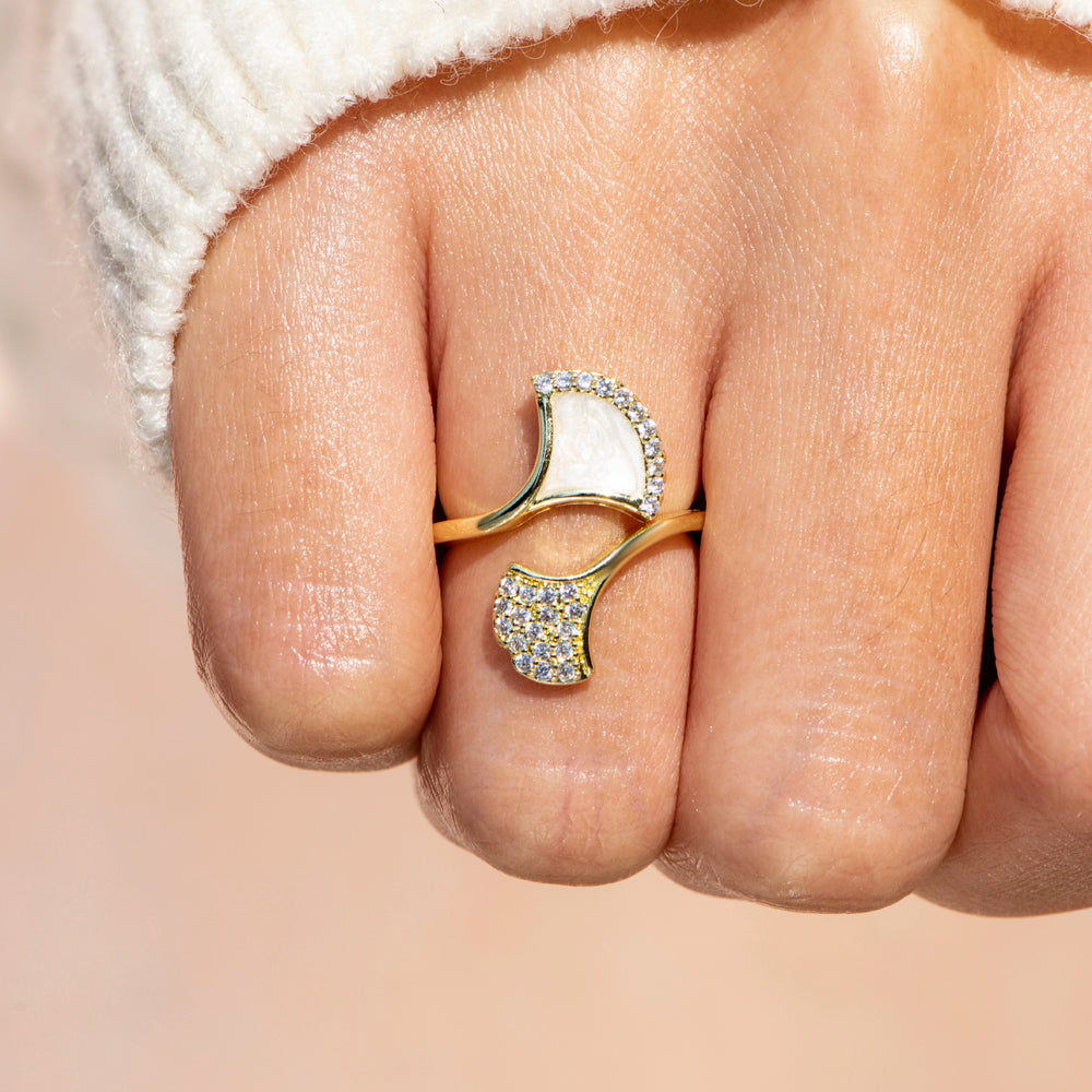 "If oysters can turn their little problems into pearls, why can't we?" Pearl Shell Ring