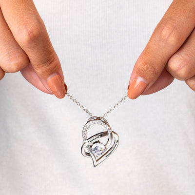 To My Daughter "I Love You to The Moon and Back" Sweetheart Necklace