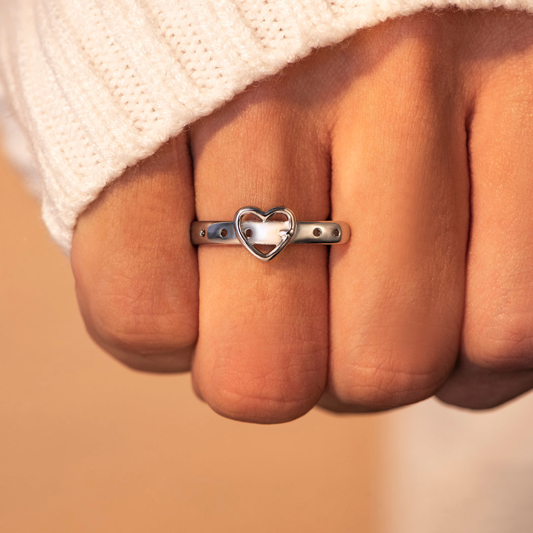 "You have the key to open my heart" Heart Ring
