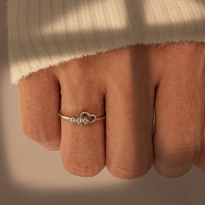 To My Daughter "Three points to your heart" Ring