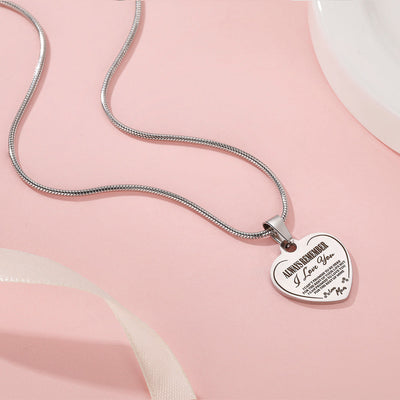 To My Daughter "Forever Love" Heart Necklace