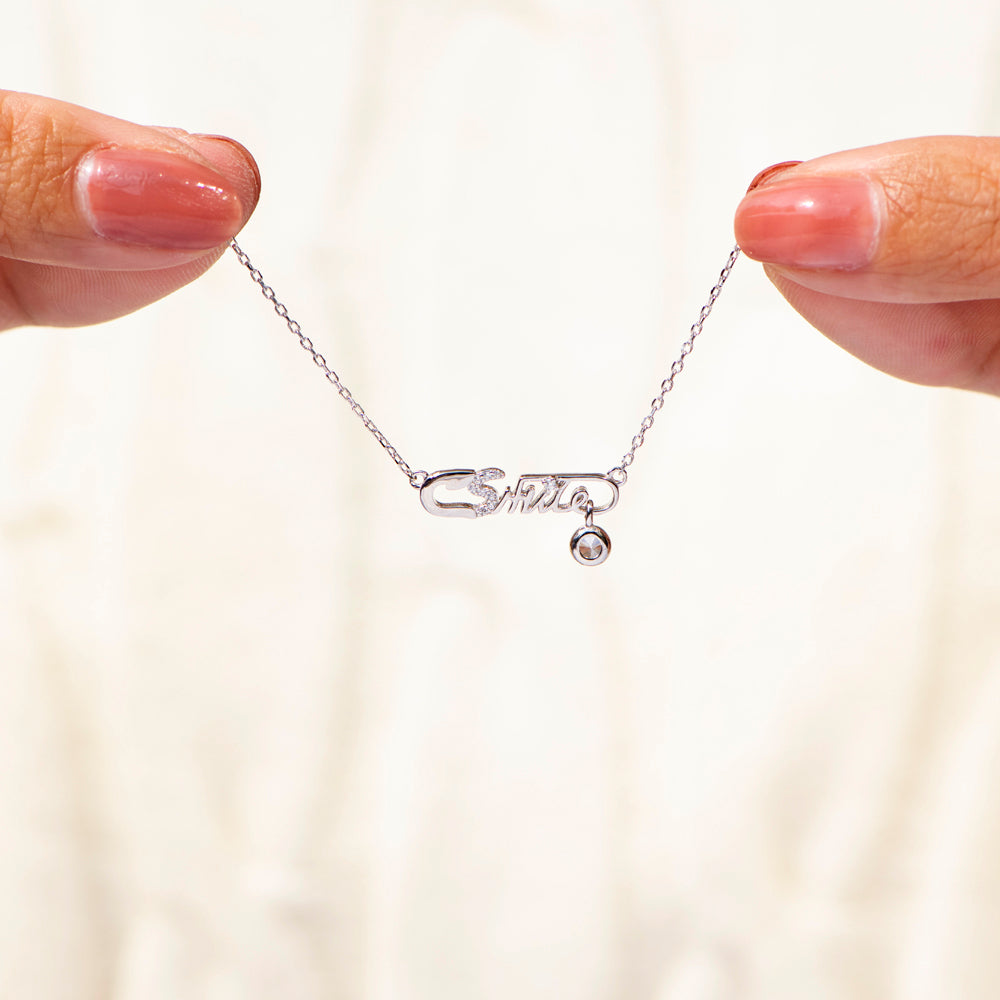 To My Granddaughter "The greatest honor for me is to have you as a granddaughter" Safety Pin Necklace