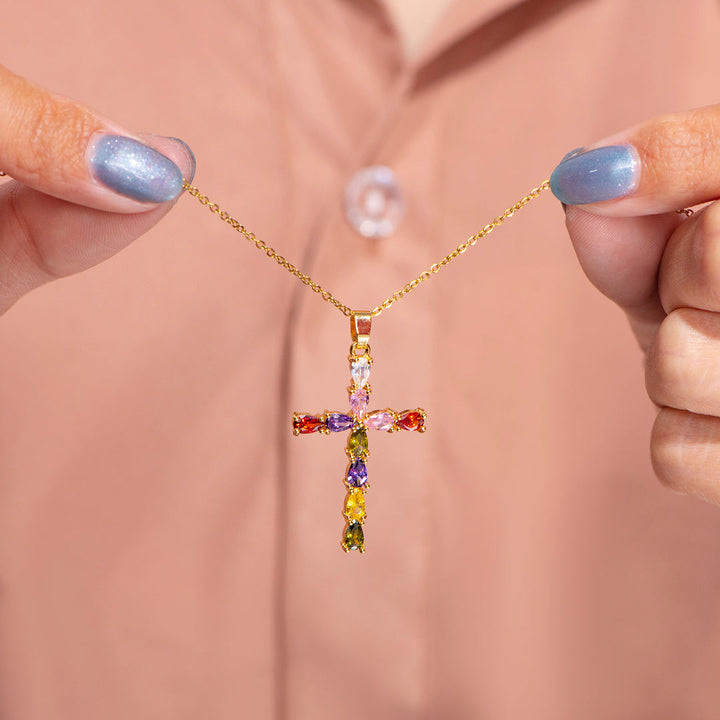 To My Daughter "Never give up" Cross Necklace