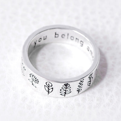 To My Daughter "You belong among the wildflowers" Flowers Ring