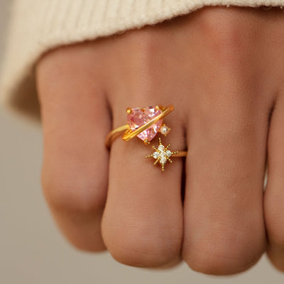 "I Love You to The Moon and Back" Adjustable Ring