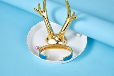 FOR MY BEST FRIENDS "BECAUSE EVERYONE ELSE SUCKS COLOR GLAZE BANGLE" BRACELET - SARAH'S WHISPER