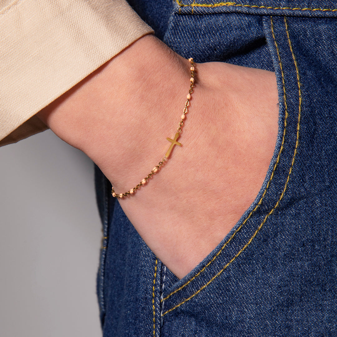 "PRAY ON IT PRAY OVER IT & PRAY THROUGH IT" Cross Bracelet