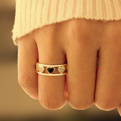 To My Granddaughter "I think about you day and night" Serial Heart Ring