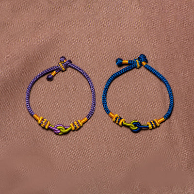 To My Granddaughter "Forever Linked" Braided Knot Bracelet