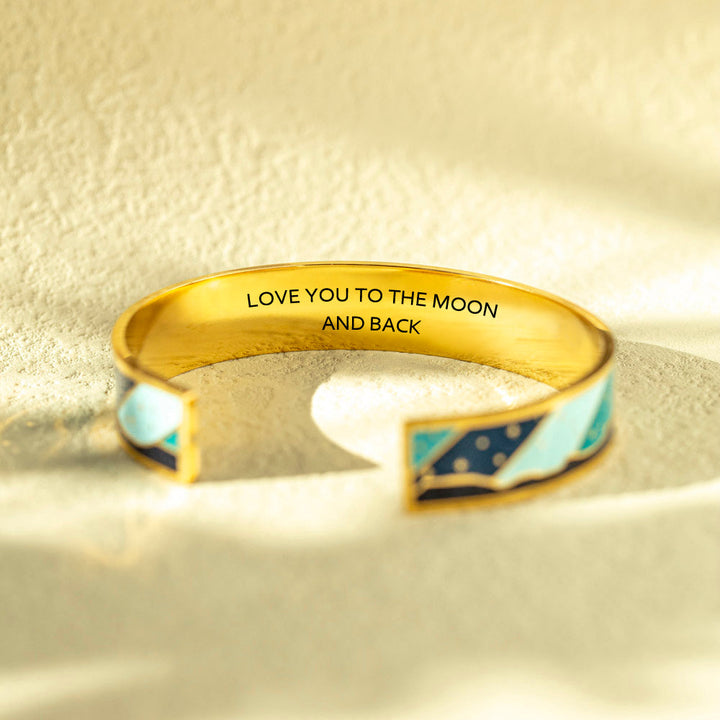 To My Granddaughter "I love you to the moon and back," Love Bracelet