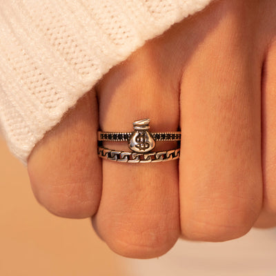 To My Granddaughter "You are blessed" Adjustable Moneybag Ring